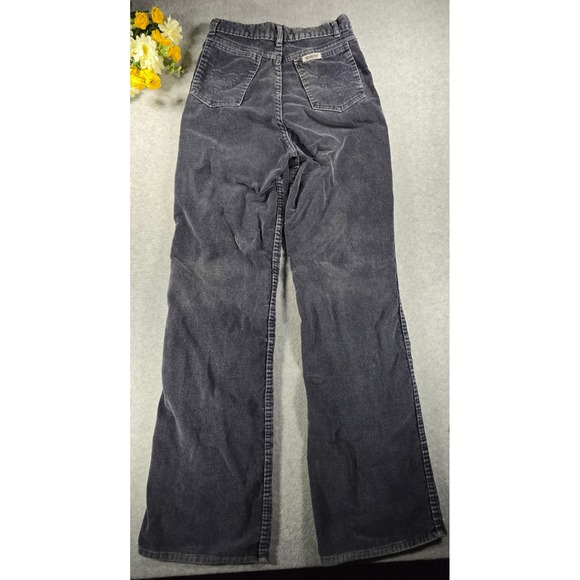 Vintage 70s Road Runner Corduroy High Rise Pants Women Size 27x33  Flare Leg - Picture 13 of 16